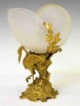 19th century French gilt bronze and glass table centrepiece