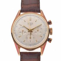 Heuer Carrera - Gentleman's chronograph 18K cased limited edition wristwatch