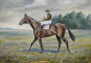 Algernon Thompson (1880-1944) - Oil on canvas - Bahram, a racehorse