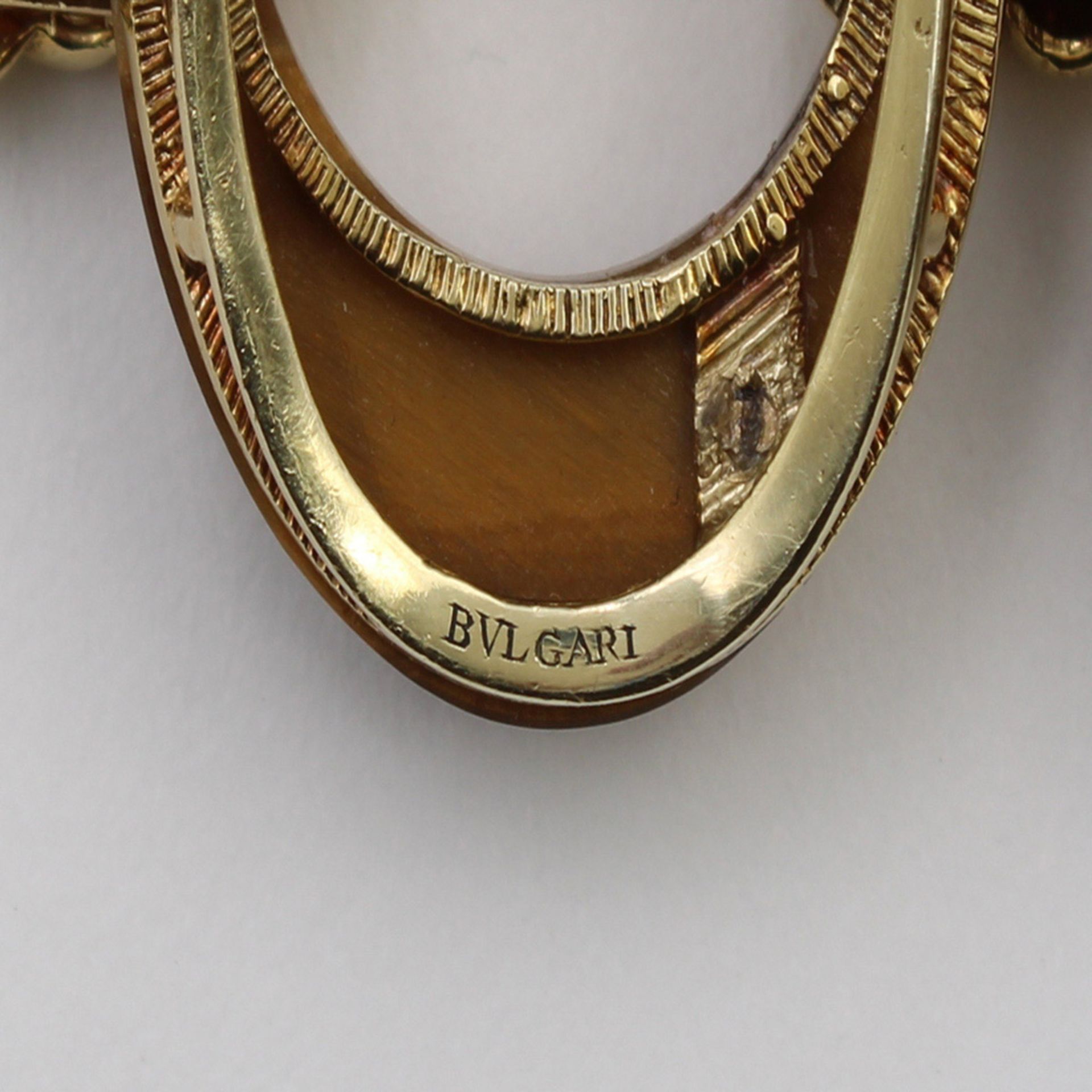 Bulgari 18kt yellow gold and tiger's eye bracelet - Image 3 of 5