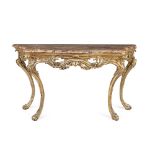 Carved and gilded wood console