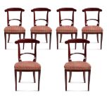 Six tainted mahogany chairs