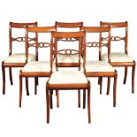 Six mahogany chairs