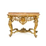 Gilded wood console