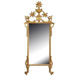 A carved giltwood mirror