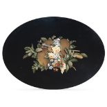 Pietra dura oval top