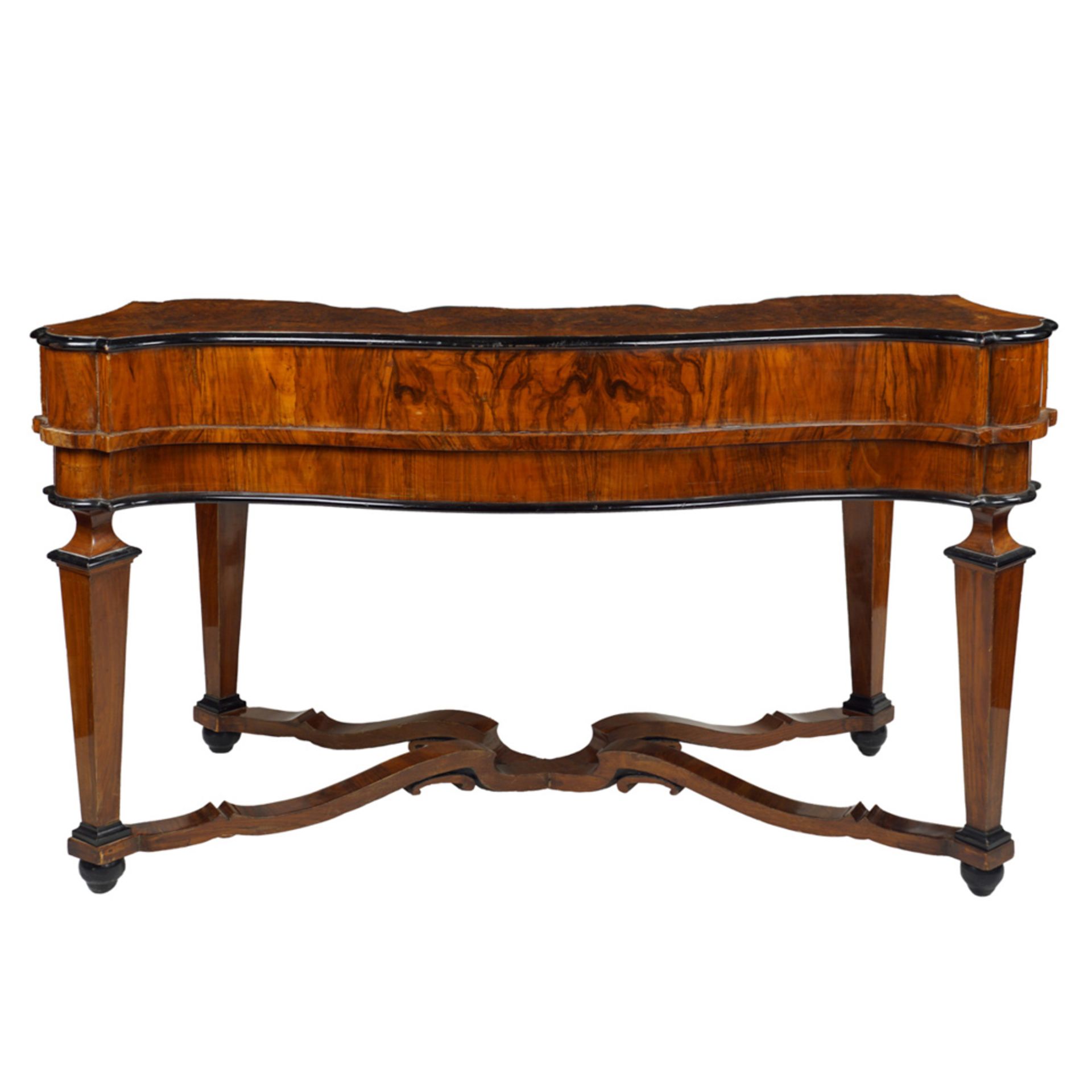 San Filippo walnut writing table - Image 3 of 3