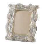 Photo frame in glass and wood