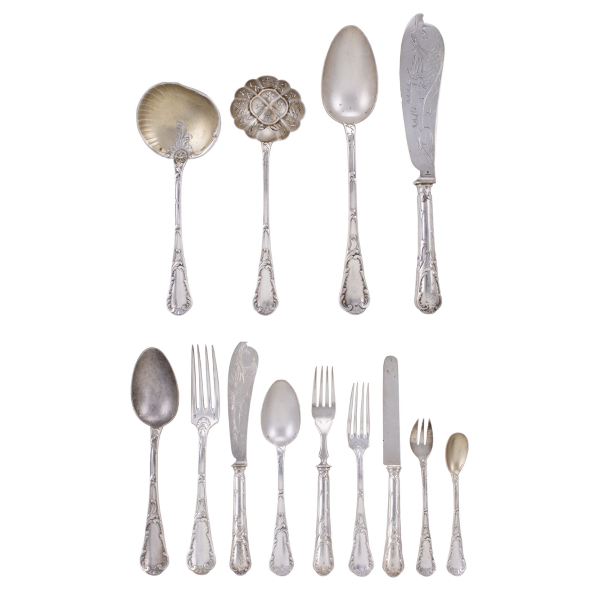 Christofle, silver-plated metal cutlery service (293)