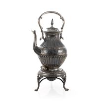 Silvered metal samovar