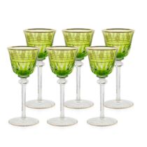 French glassware for Richard Ginori, Rhine wine glass service (12)