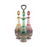 Silver and colored crystal Decanter