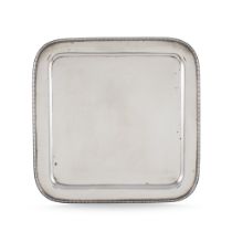 Silvered metal tray