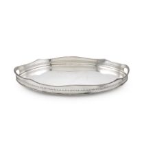 Silvered metal tray