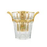 Baccarat, transparent crystal champagne bucket