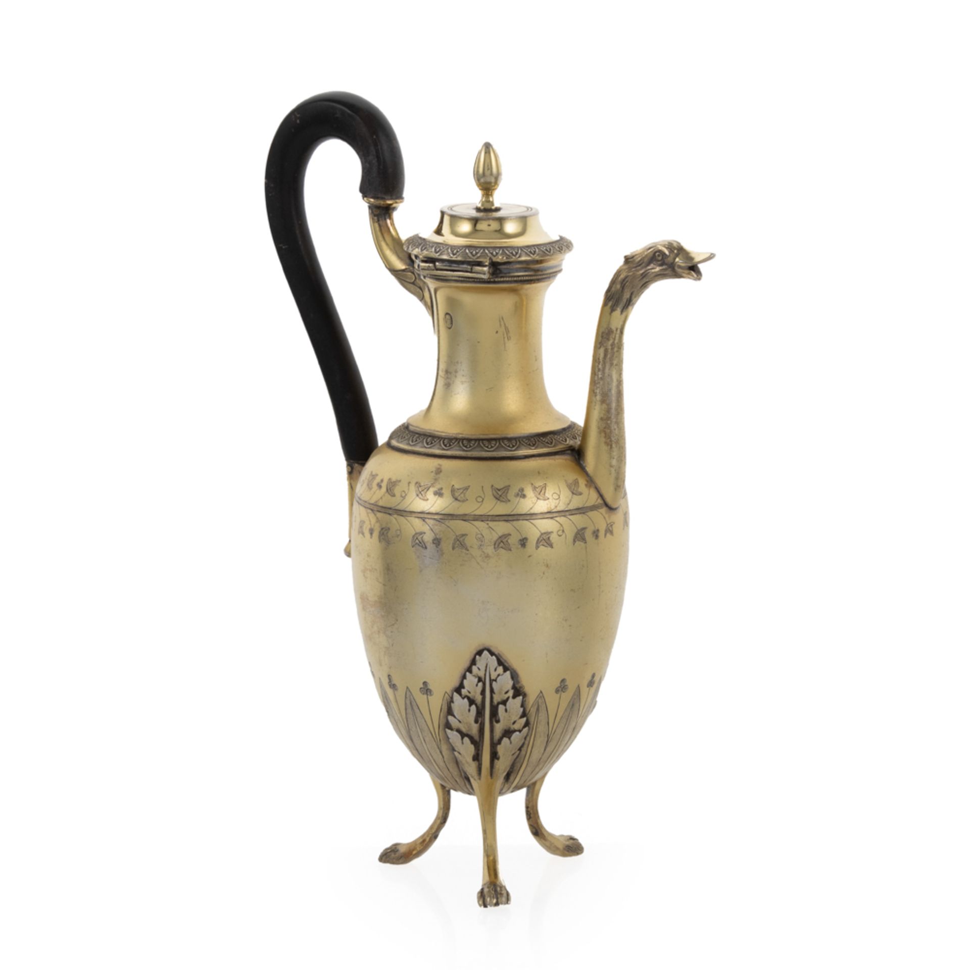 Vermeil silver egoiste coffee pot