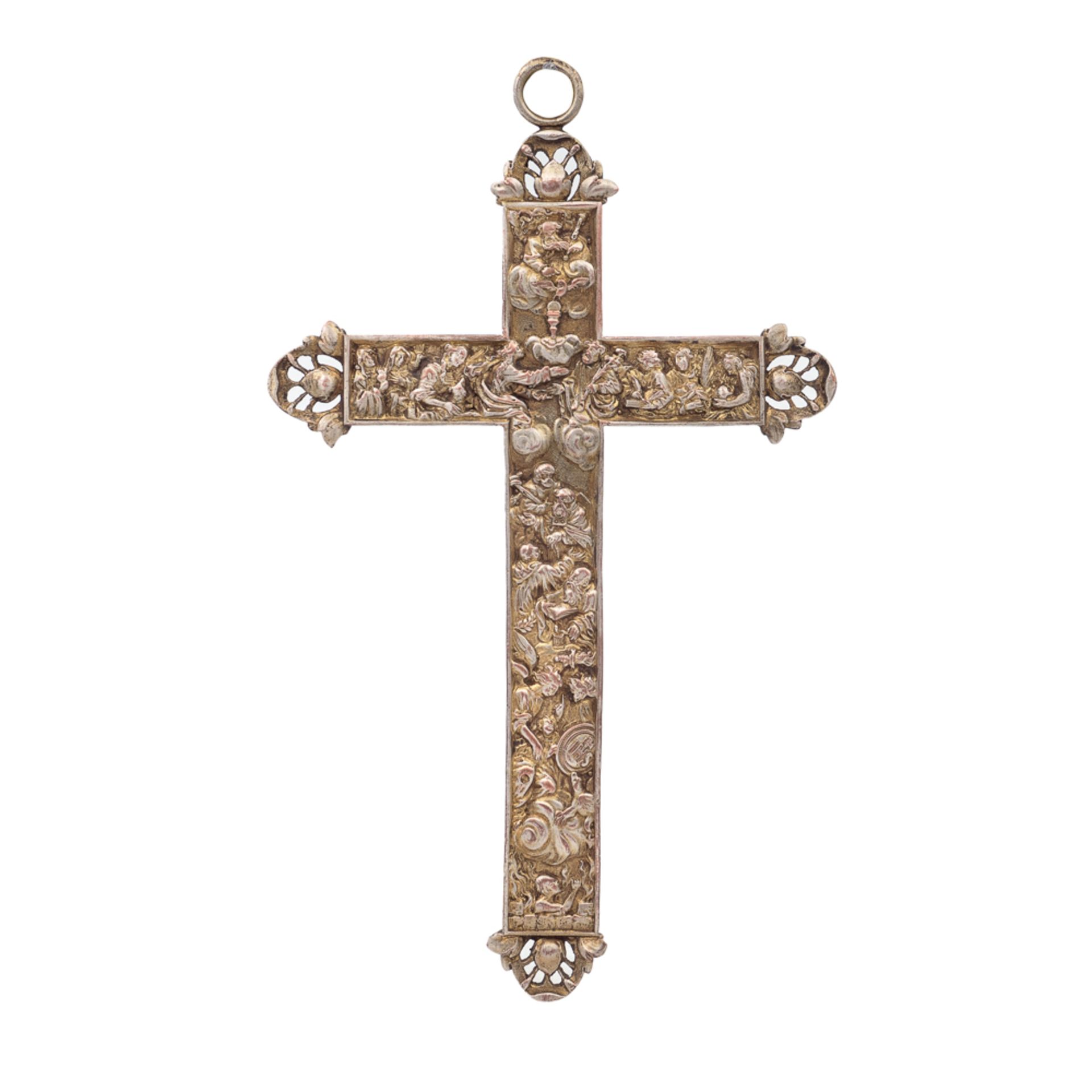 Antique gilded metal cross