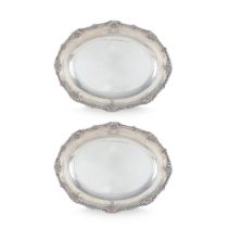 Pair of silver trays