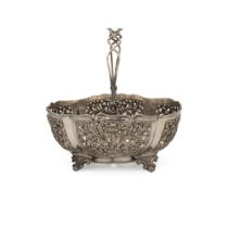 Silver basket with handle