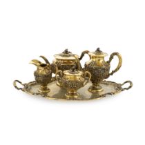 Tea and coffee tea and tea service in silver and gilded silver