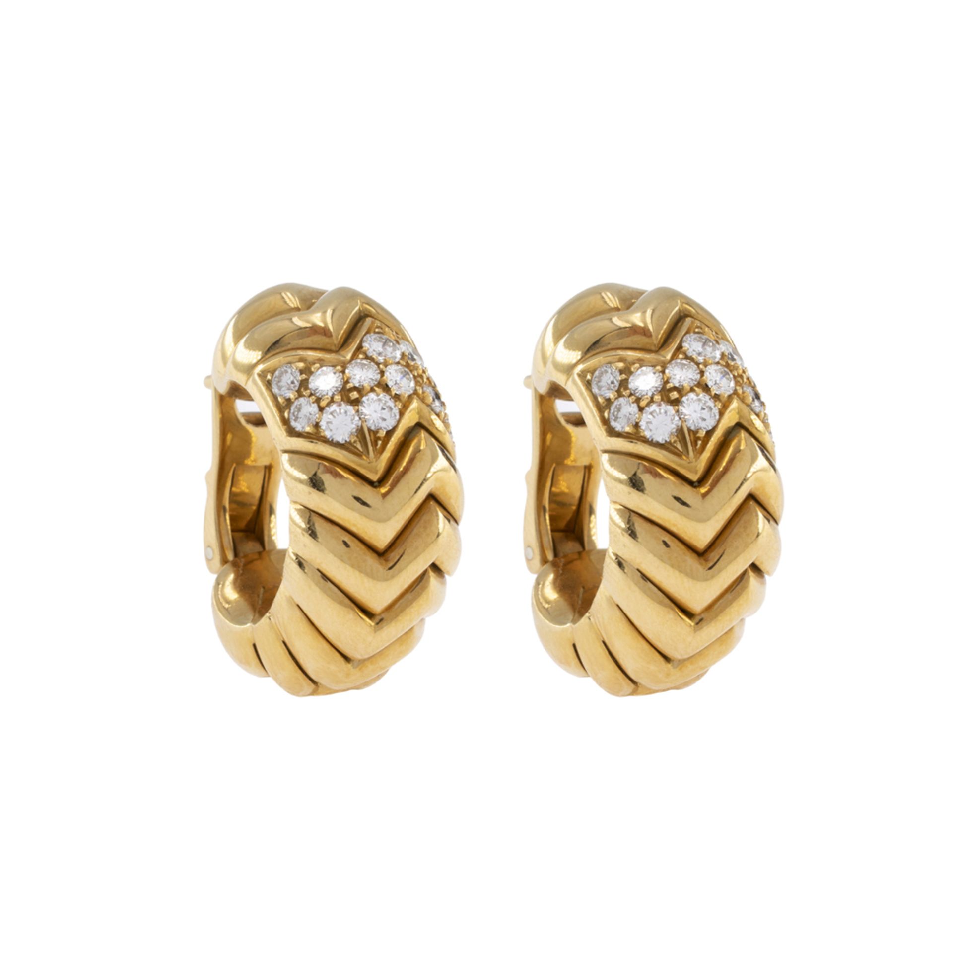 Bulgari Spiga collection lobe earrings