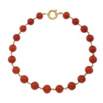 Single strand of Red coral necklace