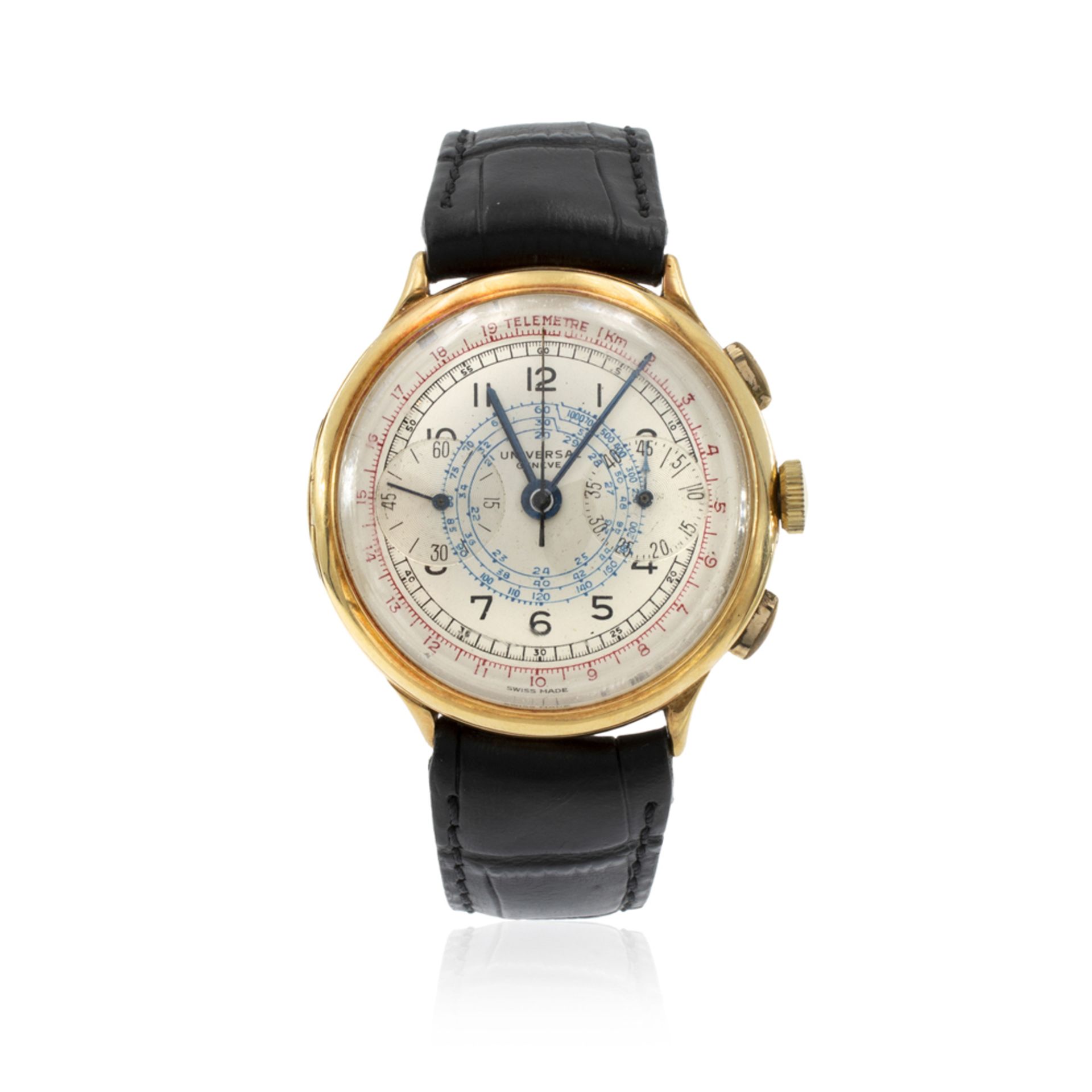 Universal vintage chronograph bicompax wristwatch