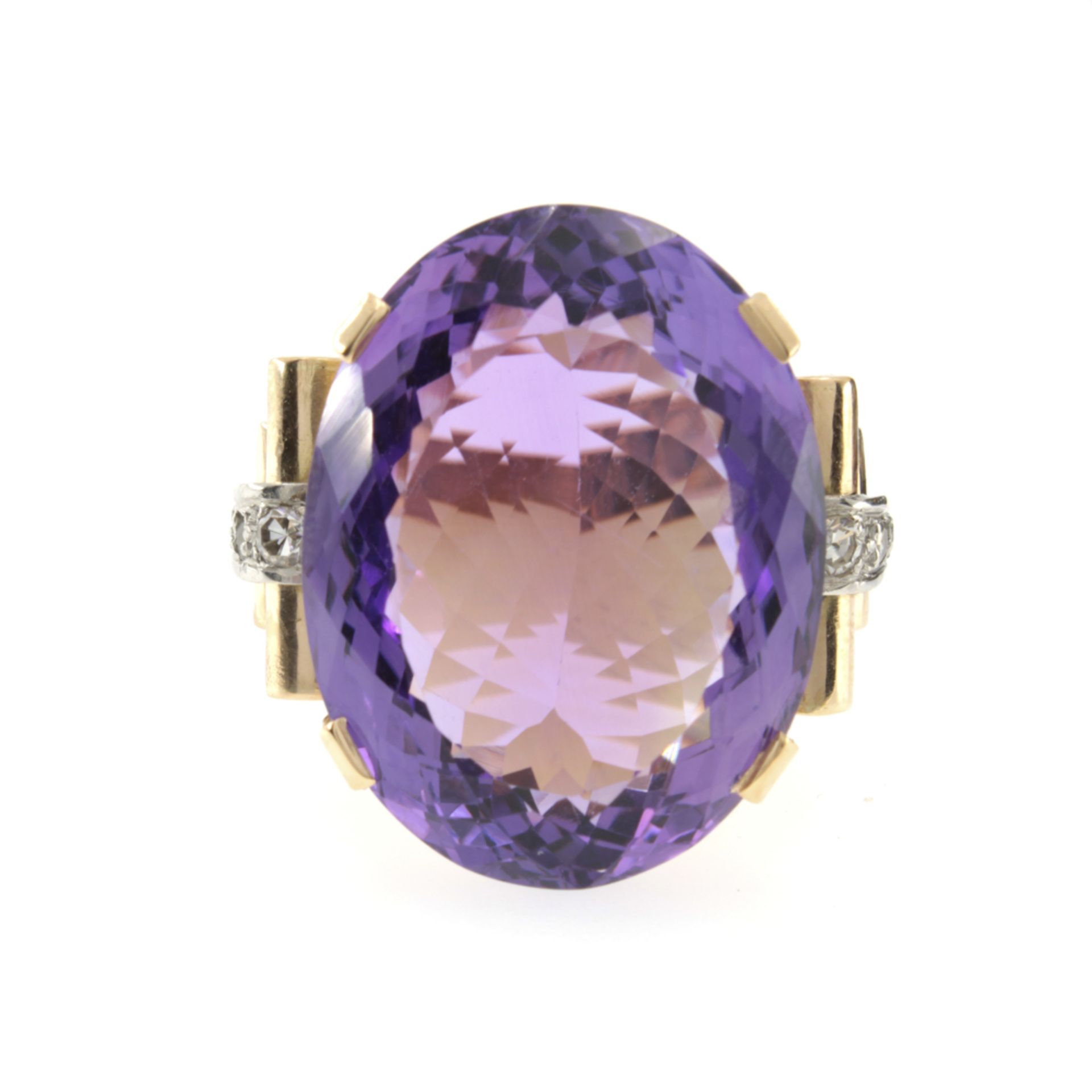 Rose gold and amethyst silver ring - Bild 3 aus 3