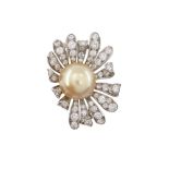 Bulgari floral motif brooch