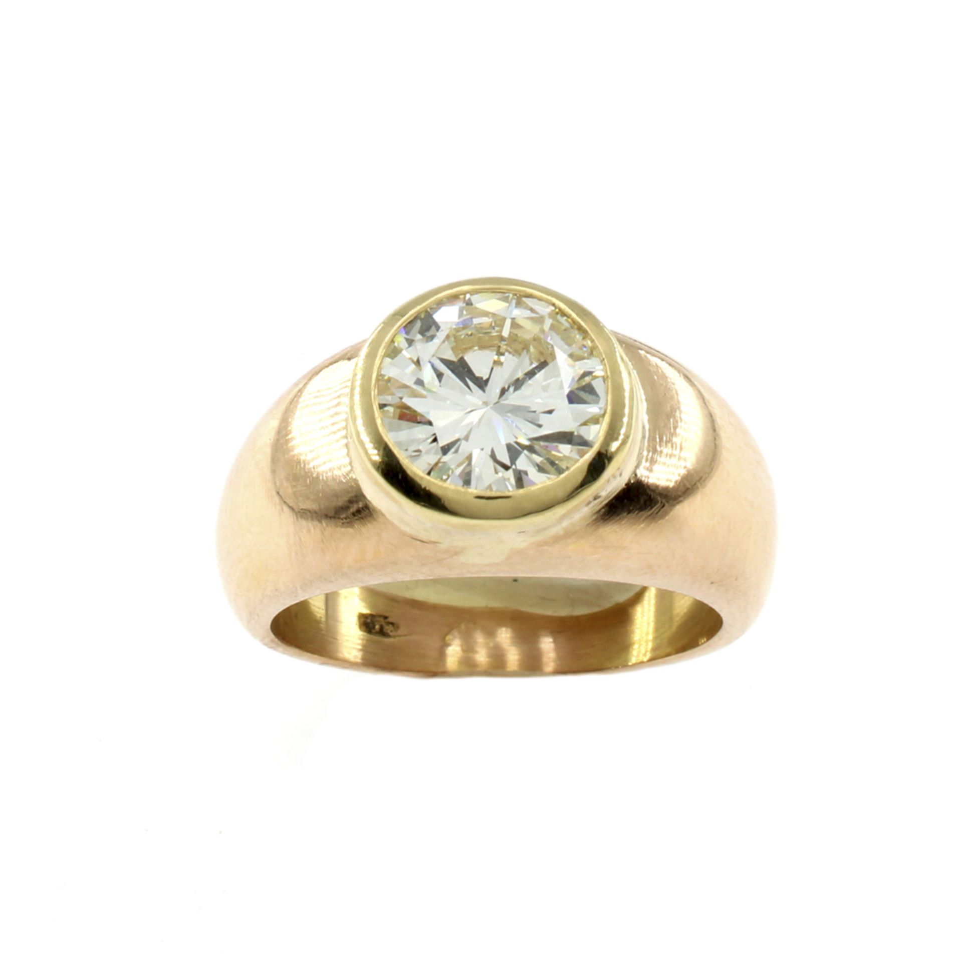 18kt rose gold ring with 1.93 ct diamond - Bild 3 aus 4