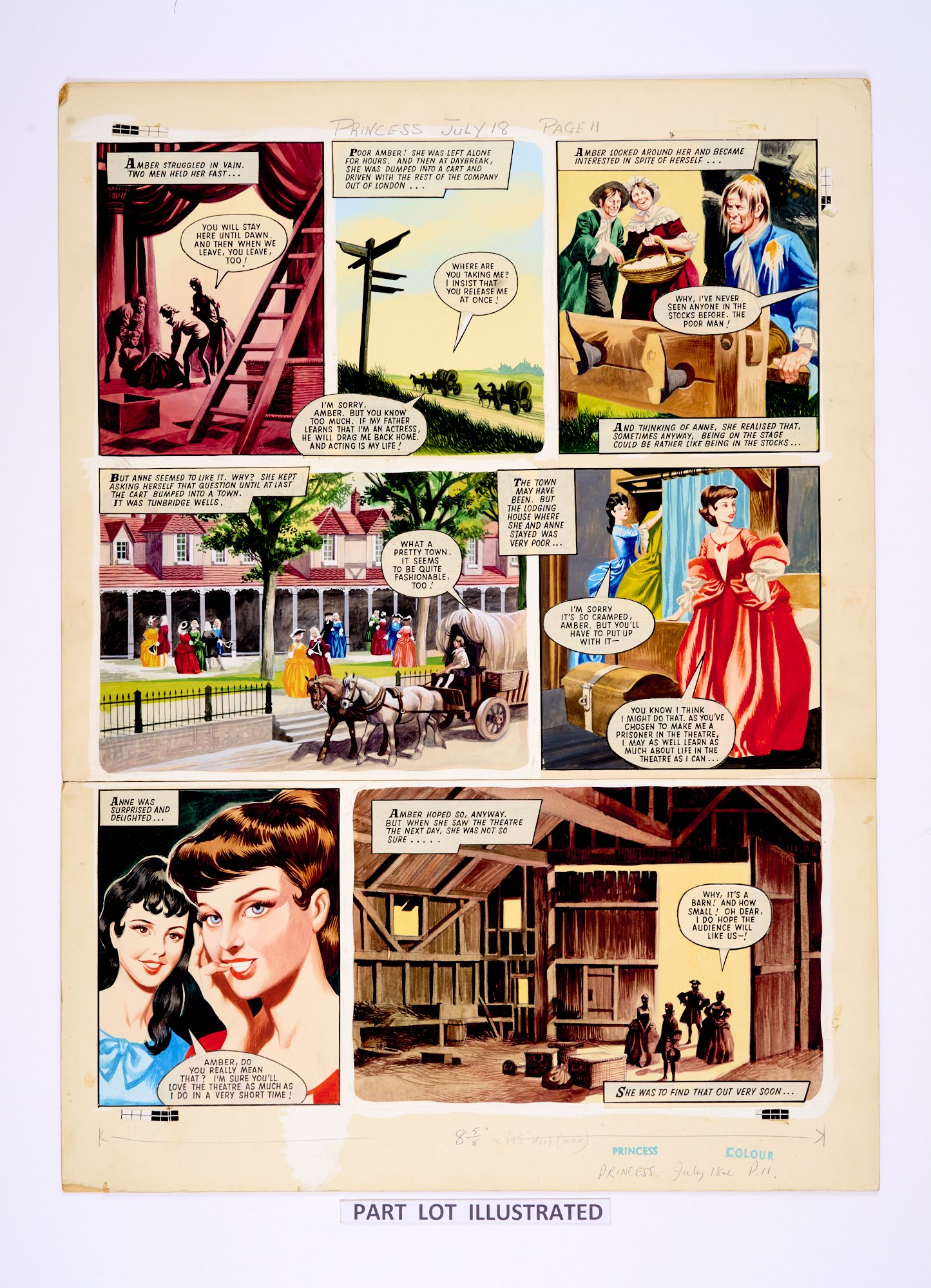 The Daughter of Lorna Doone, 2 consecutive original colour artworks for Princess Magazine (early - Image 2 of 2