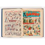 Dandy (1954) 632-683. Complete year in bound volume. Young Drake adventures start by Paddy Brennan