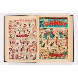 Dandy (1951) 476-527. Complete year in bound volume. Starring Desperate Dan, Freddy the Fearless