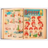 Beezer (1966) 520-572. Complete year in bound volume. With Ginger by Dudley Watkins, The Banana