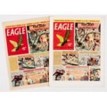 Eagle/Dan Dare original cover preparatory artwork (1958) by Don Harley for The Eagle Vol. 9. No 49