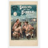 Britons On The Border original cover artwork for Buffalo Bill Library No 203 (1917) painted and