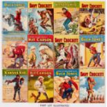 Cowboy Picture Library (1958) 254-256, 258-260, 262, 263, 266, 269-279. Bright covers with rust