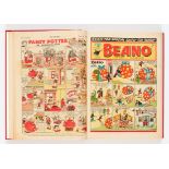 Beano (1953) 546-597 complete year in bound volume with first Minnie The Minx and Roger the