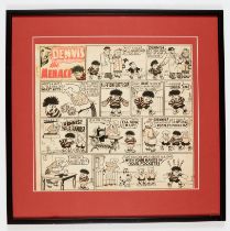 Dennis the Menace original artwork (1952) by Davy Law for the Beano No 505 March 22 1952 which is