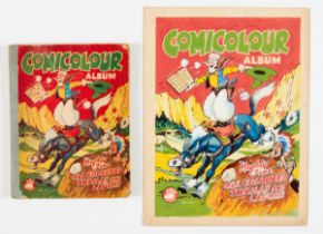 Comicolour Album 1952 cover original artwork painted and signed by Bill McCail (1902-1974) with