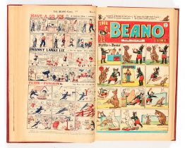 Beano (1949) 352-389 Complete year in bound volume with first appearances of Jack Flash - the Flying