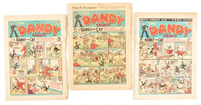 Dandy (1940) 119-121 (Easter number) propaganda war issues with Addie and Hermy the Nasty Nazis,