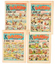 Dandy (1944) 268-271 Propaganda war issues. 'Inky Poo's magic turns waste paper into Shells and