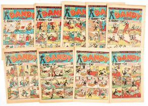 Dandy (1947-48) 339, 341, 343-345, 350, 352, 357, 379. No 345 [gd], 352 [vg], balance [vg+/fn] (9)