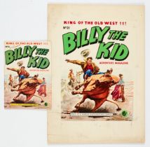 Billy The Kid original cover artwork (1953) painted and signed by Walt Howarth with original Billy