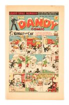 Dandy 385 (1948) Grand Xmas Number. 1" top cover tear [fn]