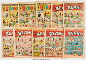 Beano (1956) 703-753 Xmas (near complete year missing 754). With 748 First Bash St Kids, Biffo,