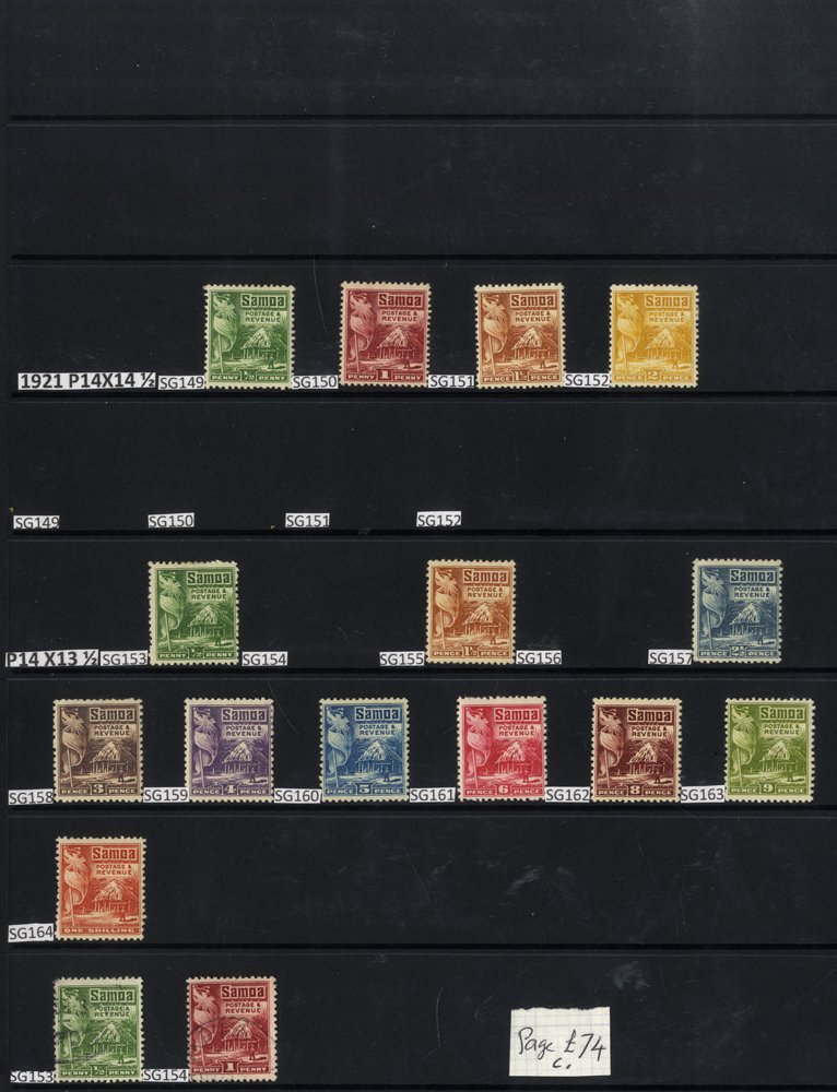 1914-69 M & U collection on leaves incl. 1914 set SG.115/121 M another set FU, 1914-24 Postal - Image 3 of 4