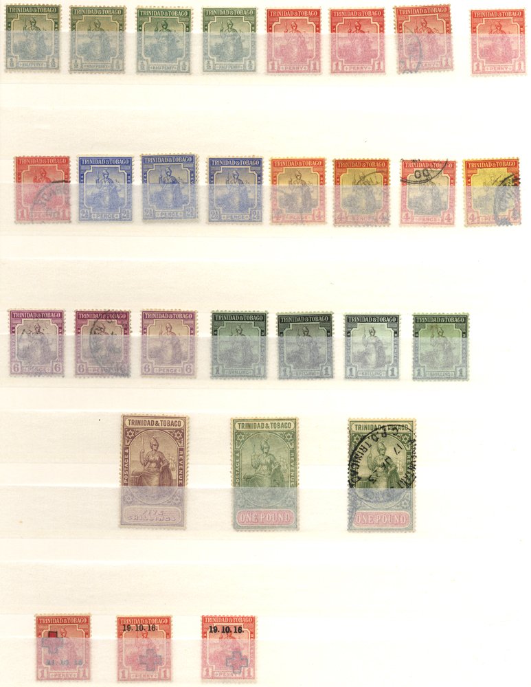 Collection in a stock book with a range of early Trinidad ‘Britannia’ issues, U (very mixed - Image 3 of 4