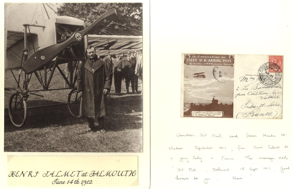 AVIATION 1911-14 Salmet group incl. Coronation UK Aerial postcard sent by Salmet to a young lady - Image 2 of 3